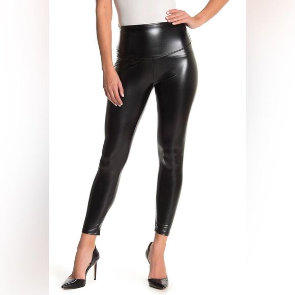 Yummie by Heather Thomson Faux Leather Pebbeled Leggings - Picture 1 of 8